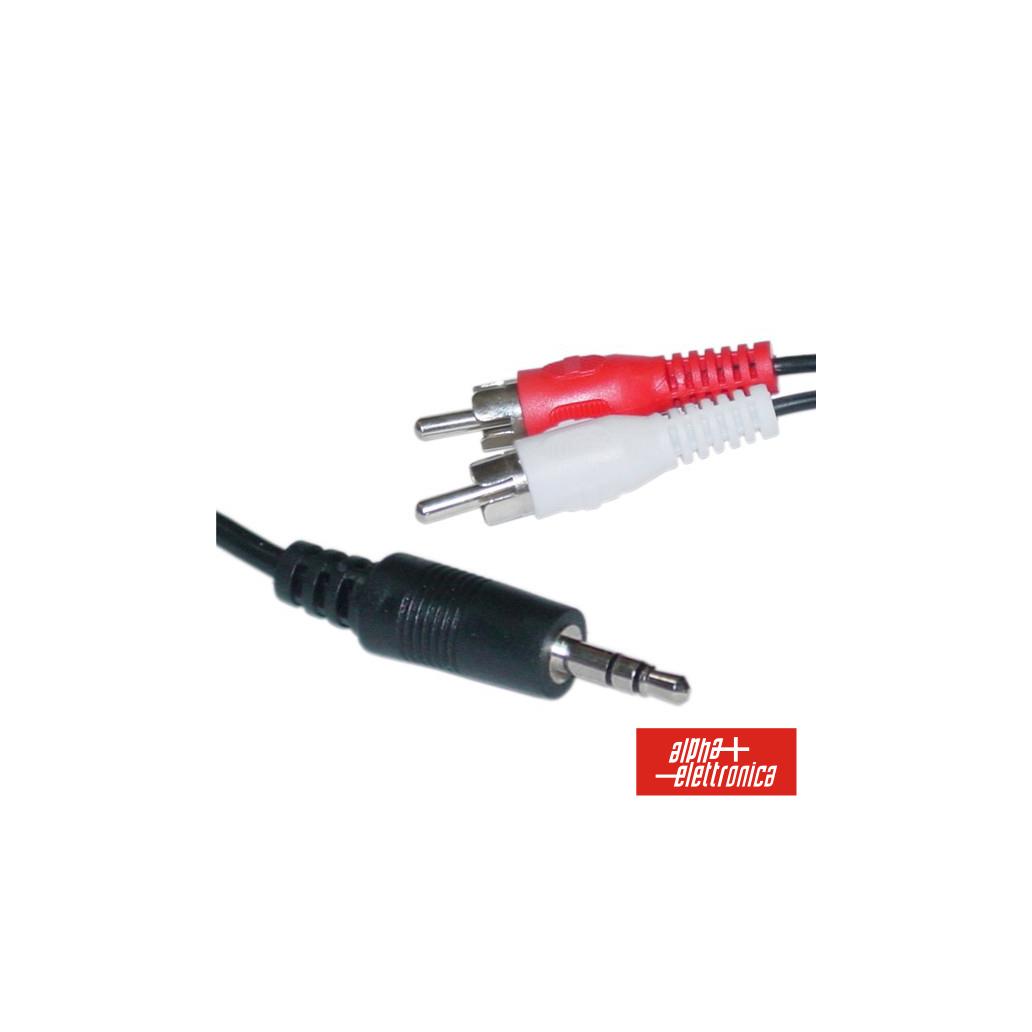 (imagem para) Cabo Jack 3.5mm Macho St / 2-Rca Macho 5m