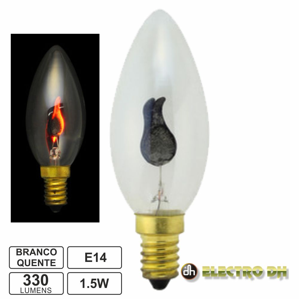 (imagem para) LÂMPADA E14 1.5W 230V EFEITO CHAMA 330LM