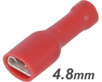 (imagem para) Terminal fêmea comp. isolado vermelho (0.5-1.0mm²) 4.8mm