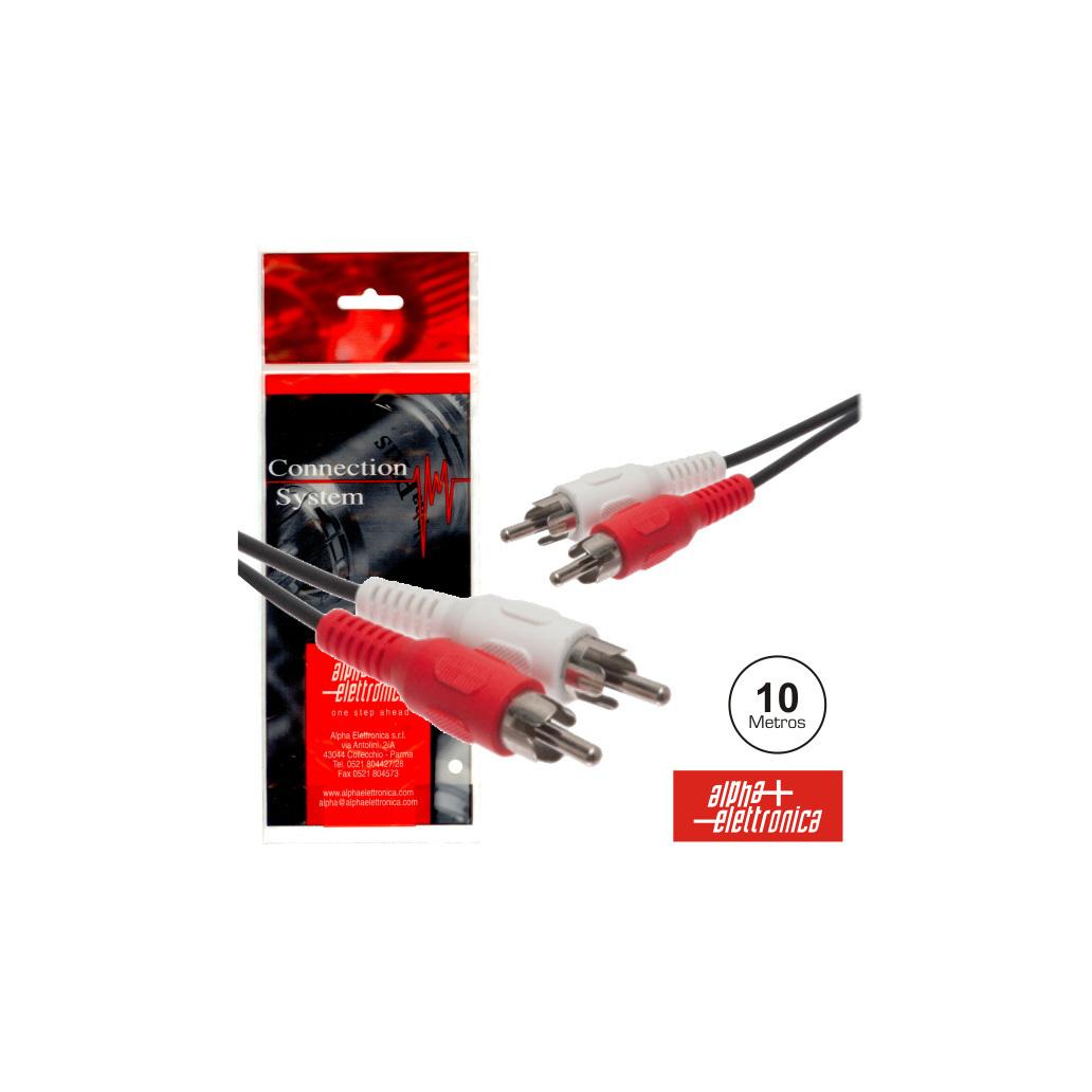 (imagem para) Cabo 2-Rca Macho / 2-Rca Macho 10m Pvc Polybag