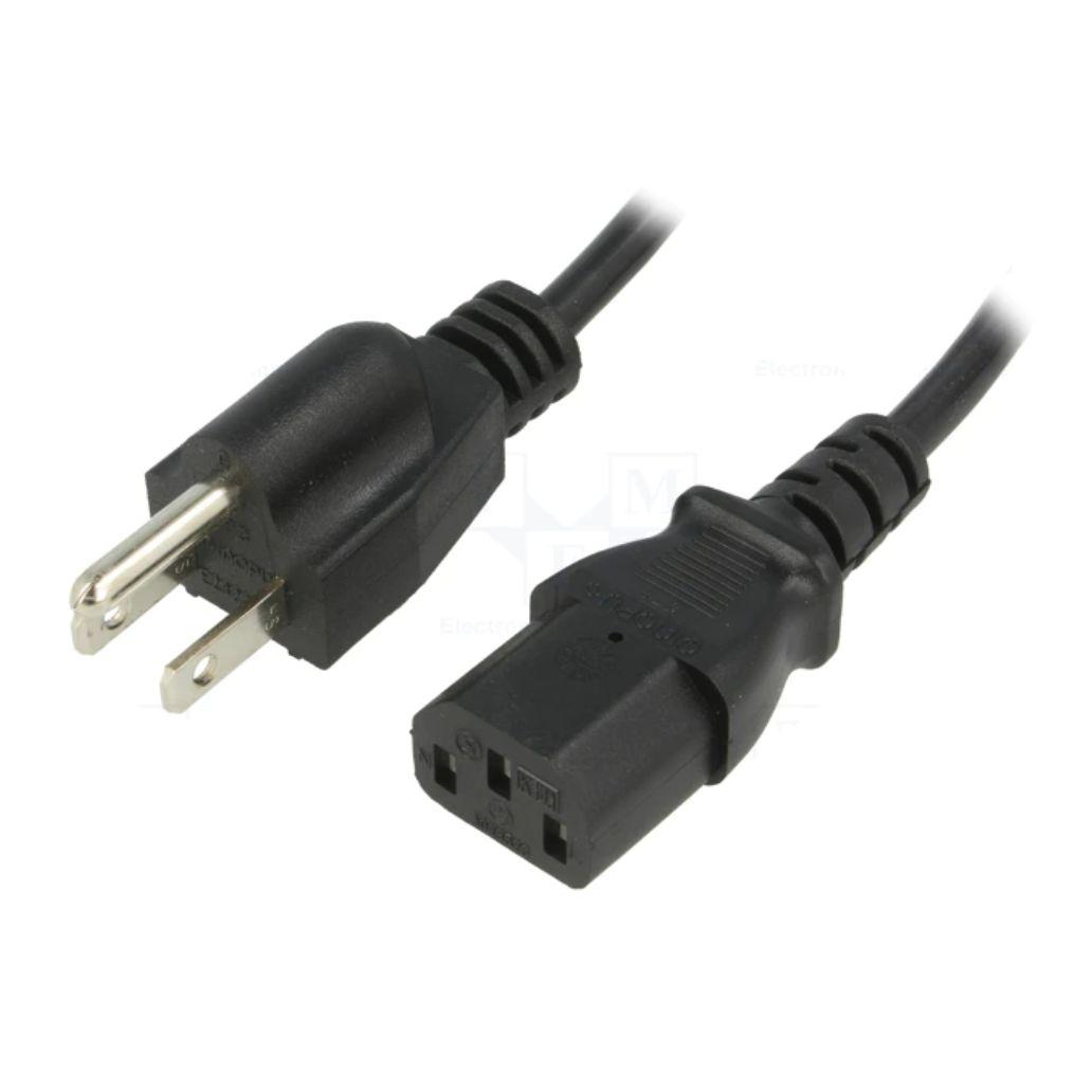 (imagem para) Cabo Alimentação C/ Ficha Americana / IEC C13 Fêmea 1.5m