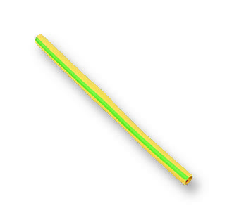 (imagem para) Manga termoretractil 1m 2:1 Ø2.4>1.2mm amarela/verde