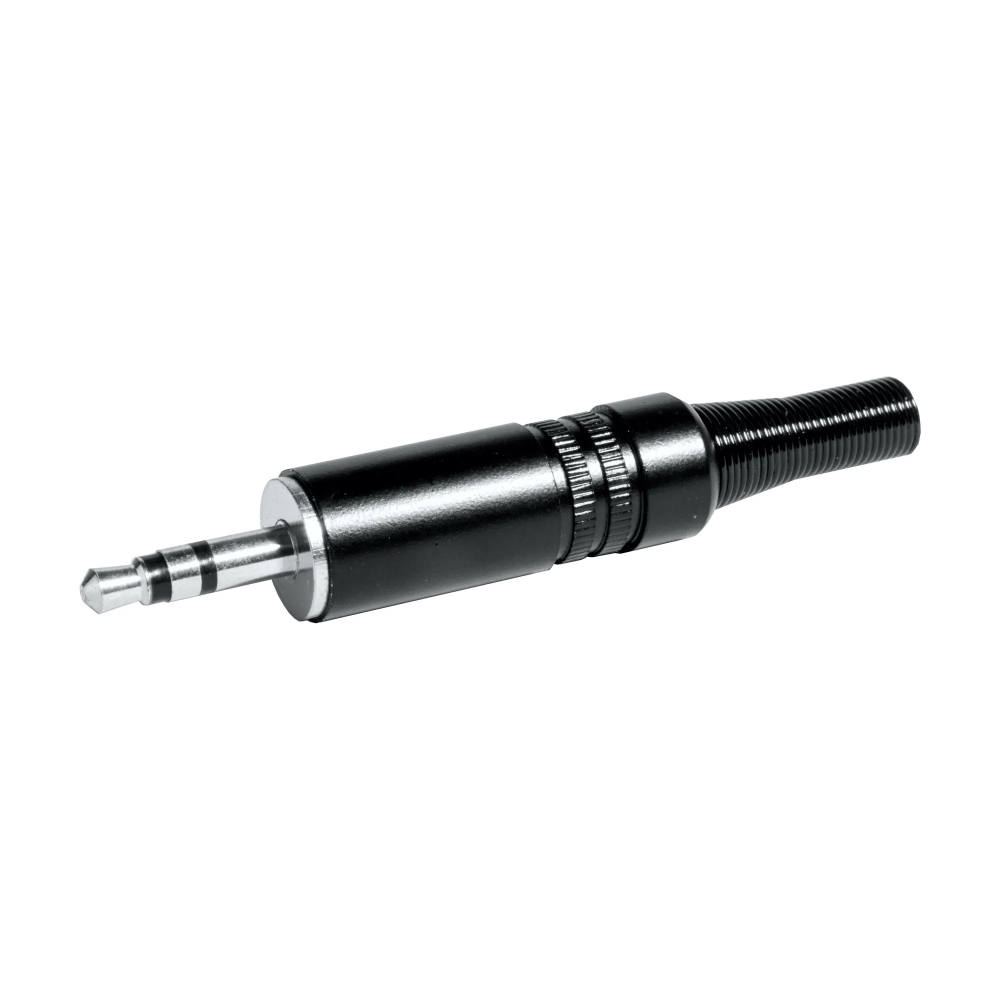 (imagem para) Ficha 3,5 Macho ST Ø4,5mm Metal – Preta