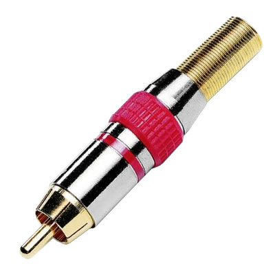 (imagem para) Ficha RCA Macho Dourado HQ - Vermelha