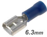 (imagem para) Terminal fêmea isolado azul (1.5-2.5mm²) 6.3mm