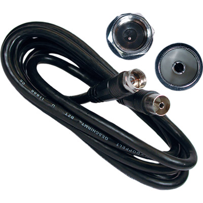 (imagem para) Cabo Lig. RF Femea.- Ficha F - 1,5mt.