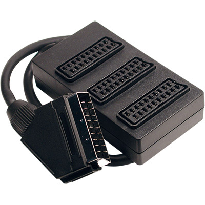 (imagem para) Cabo Scart Macho - 3xScart Femea. S- Caixa (equiv.2.0871)