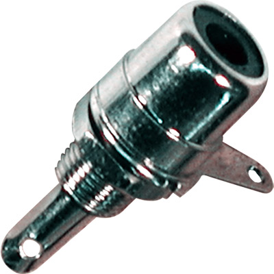 (imagem para) Ficha RCA Fêmea Painel Rosca Metal - Preta