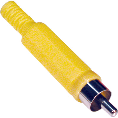 (imagem para) Ficha RCA Macho Plastico - Amarela