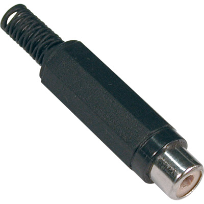 (imagem para) Ficha RCA Fêmea Plastico - Preta