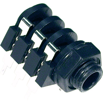 (imagem para) Ficha 6,5 Stereo Fêmea Chassi Circuito Fechado - C.I.