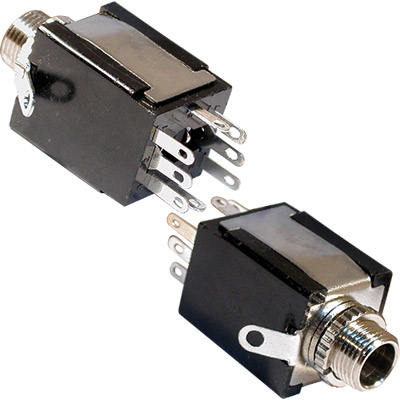 (imagem para) Ficha 6,5 Stereo Fêmea Chassi 8 P Circuito Fechado