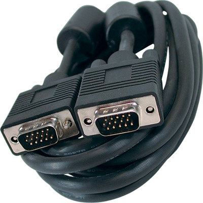 (imagem para) Cabo VGA HD15 Macho - HD15 Macho c/ filtro 1,8mt Preto