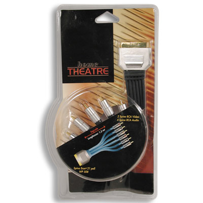 (imagem para) Cabo Scart Mch- 6.RCA Mch 1,5mt (Saida-Ent.ST)Home Cinema