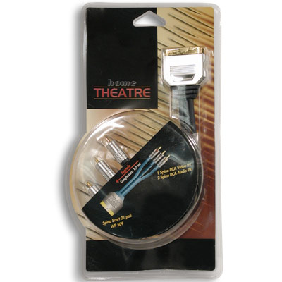 (imagem para) Cabo Scart M./ 3xRCA M. "IN"-1,5mt.(Home Cinema) 61-1413/1.5