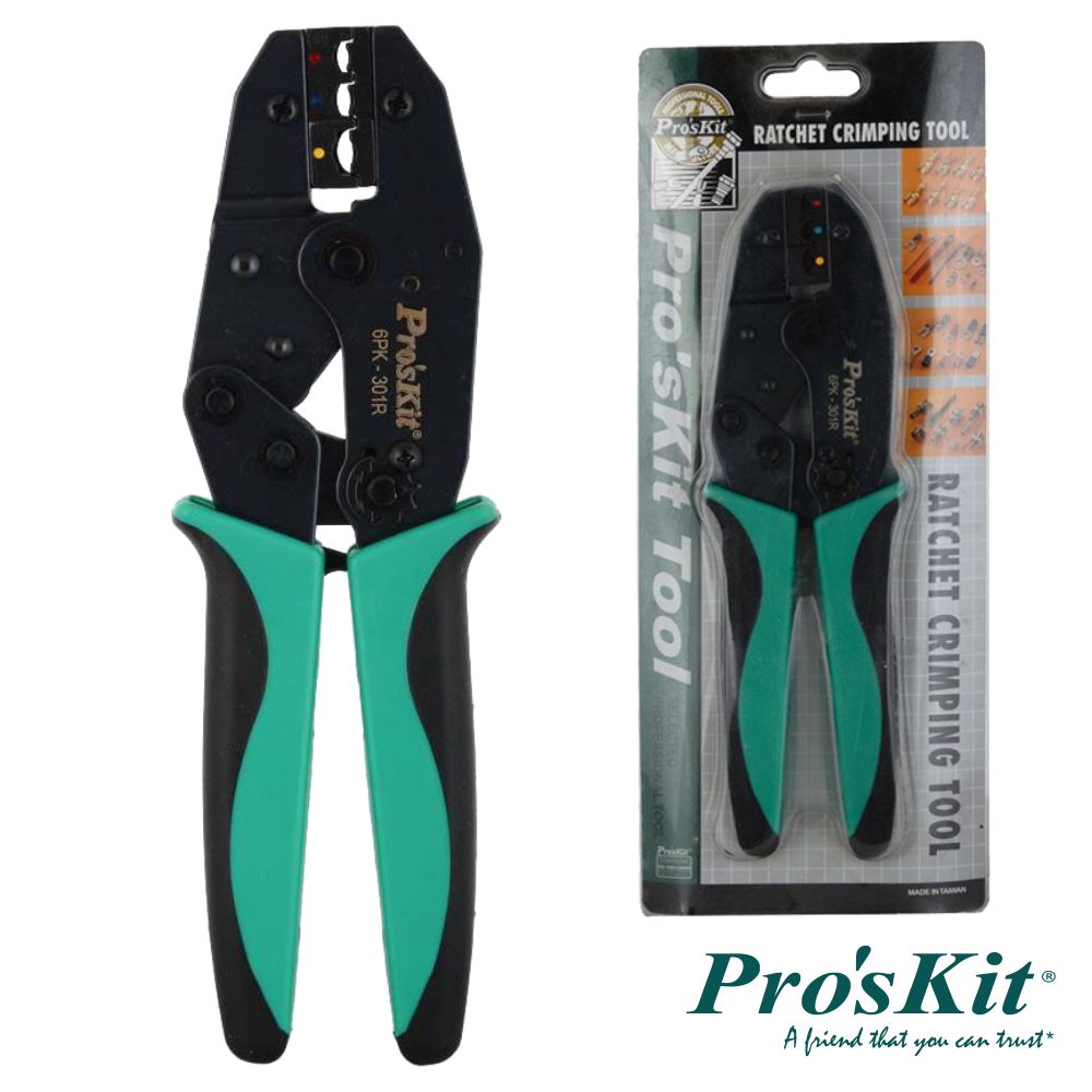 (imagem para) ALICATE DE CRAVAR TERMINAIS NÃO ISOLADOS 220MM PROSKIT