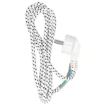 (imagem para) Cabo de alimentação (Revestido a Tecido) p/ ferro de engomar - 3x1.0mm² - Branco - 1.8m