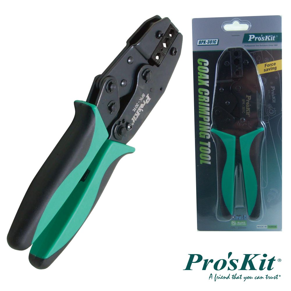 (imagem para) ALICATE DE CRAVAR FICHAS COAXIAIS RG PROSKIT