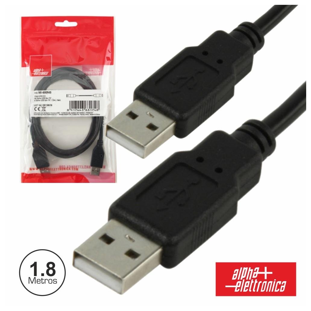 Cabo USB-A 2.0 Macho / USB-A Macho 1.8m (imagem para) Cabo USB-A 2.0 Macho / USB-A Macho 1.8m