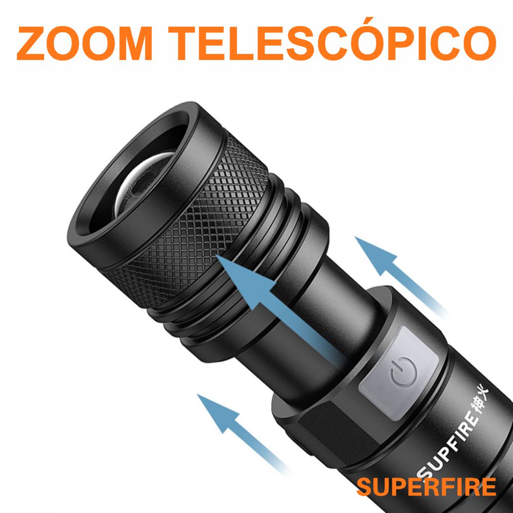 (imagem para) LANTERNA 15W 1500LM ZOOM IP44 SUPERFIRE