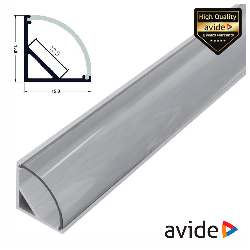 (imagem para) Perfil De Alumínio P/ Fita LED 1m De Canto AVIDE