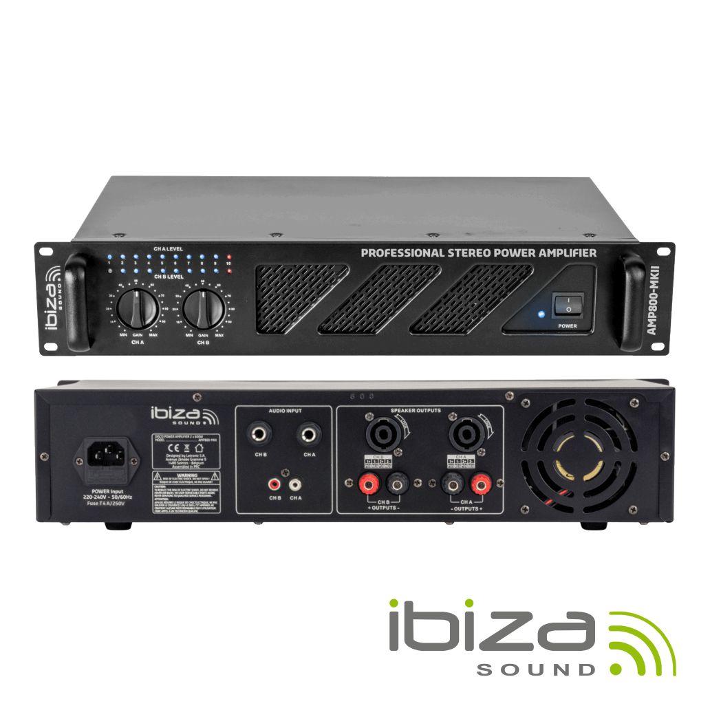 (imagem para) Amplificador Áudio 19" 2x600W IBIZA