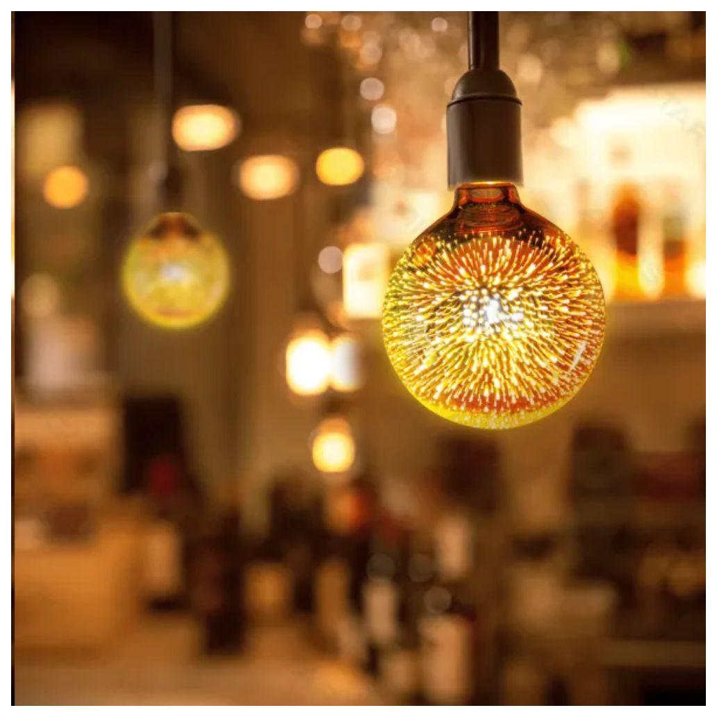 (imagem para) Lâmpada LED E27 Globo Filamento Fogo Artifício 4W 230V 1800K
