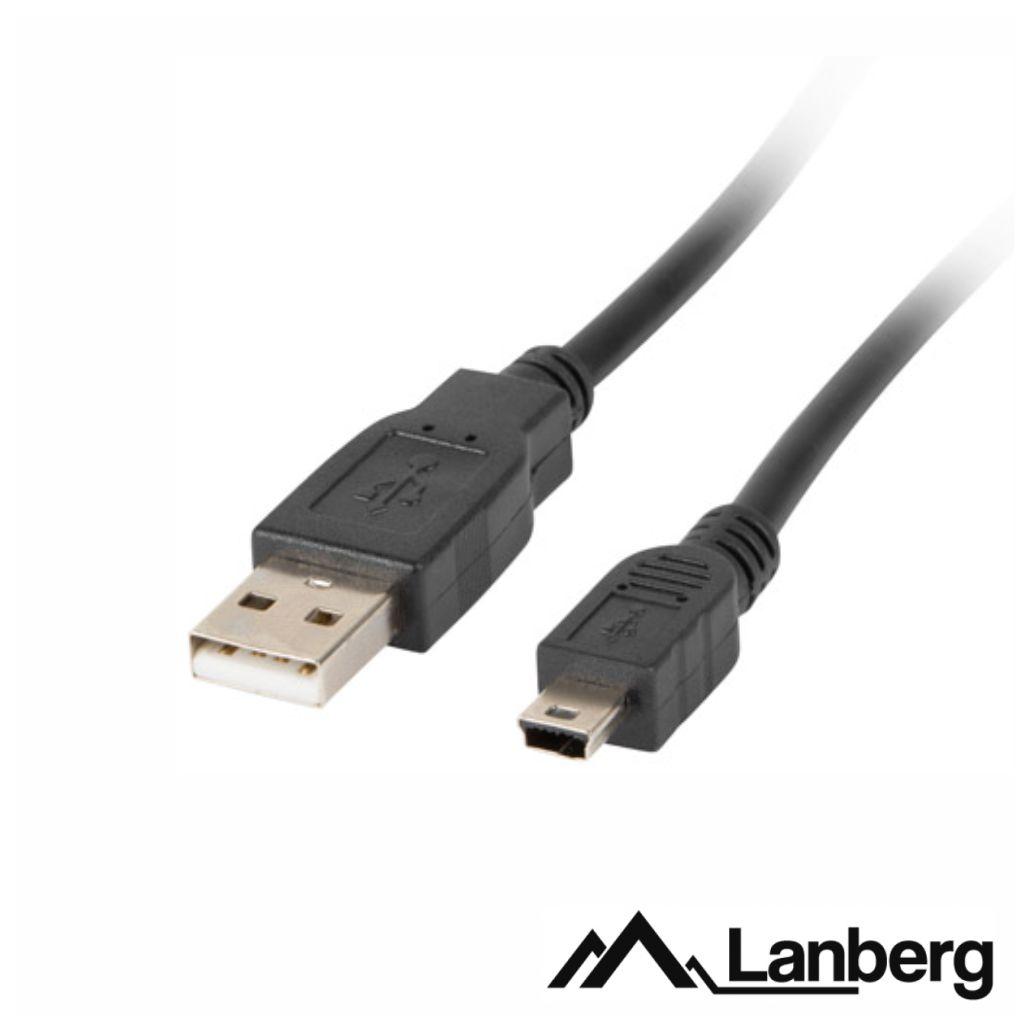 (imagem para) Cabo USB-A 2.0 Macho / Mini USB-B Macho 1.8m LANBERG