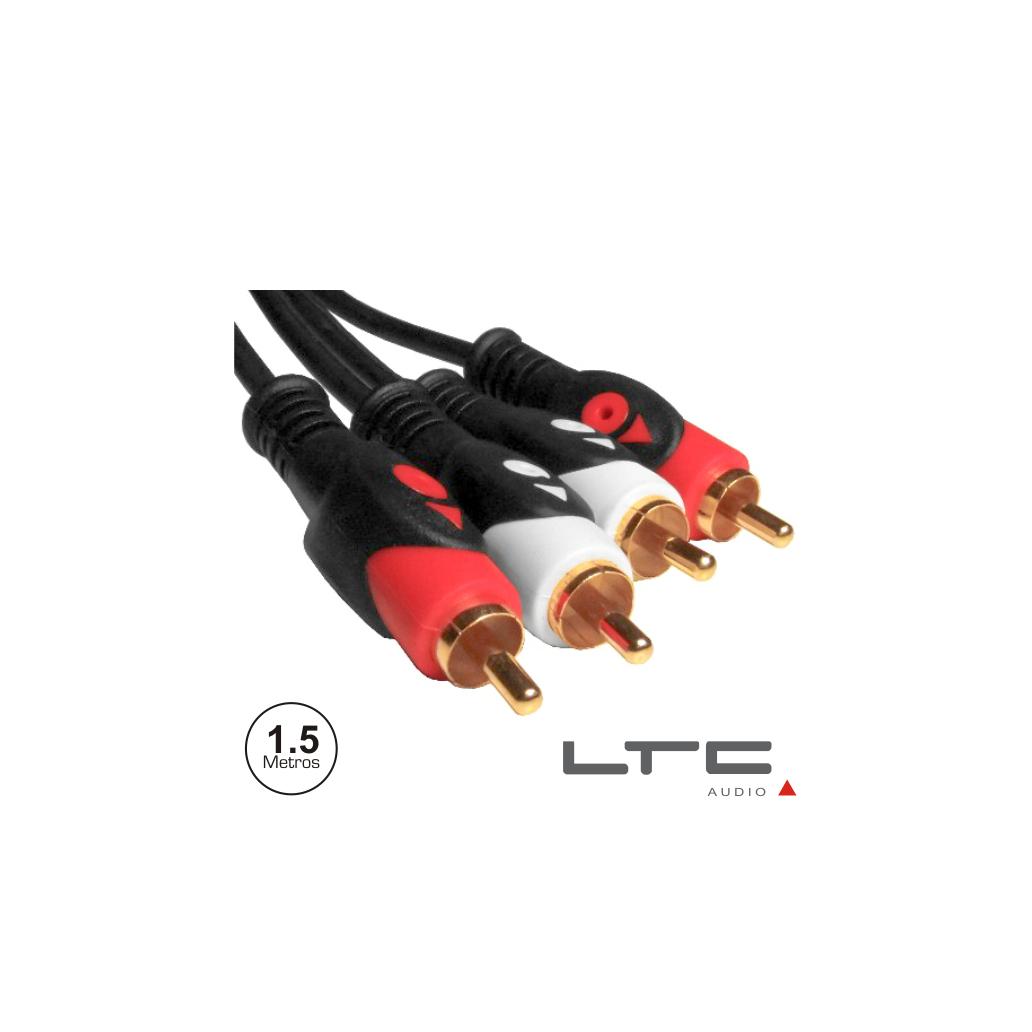(imagem para) Cabo 2-Rca Macho / 2-Rca Macho Dourado 1.5m Ltc