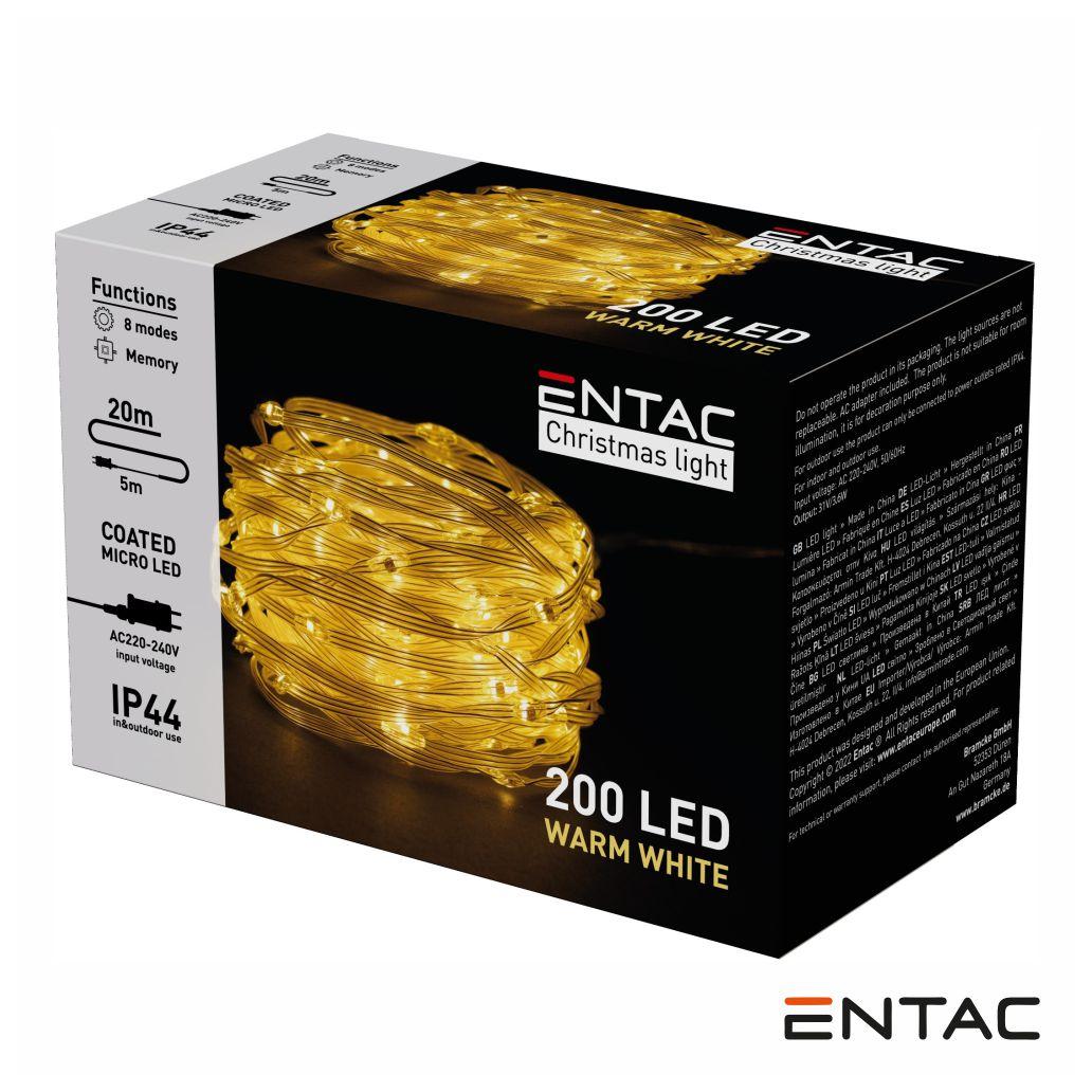 (imagem para) Luzes de Natal 200 Micro LED 3mm 3000K 20m ENTAC