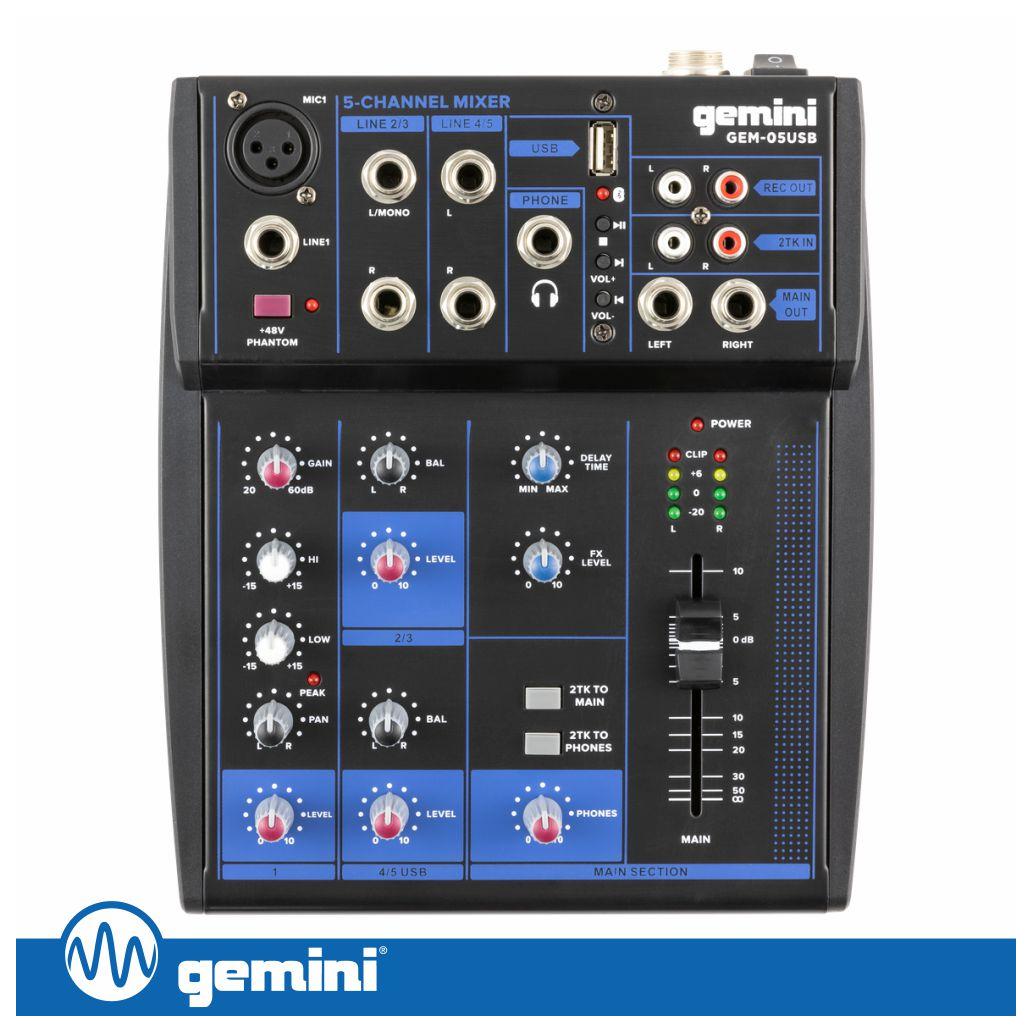 (imagem para) Mesa De Mistura 5 Canais USB/BT/Phantom GEMINI