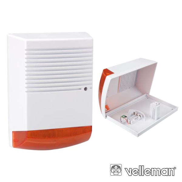 (imagem para) SIRENE DE ALARME FALSA COM FLASH VELLEMAN