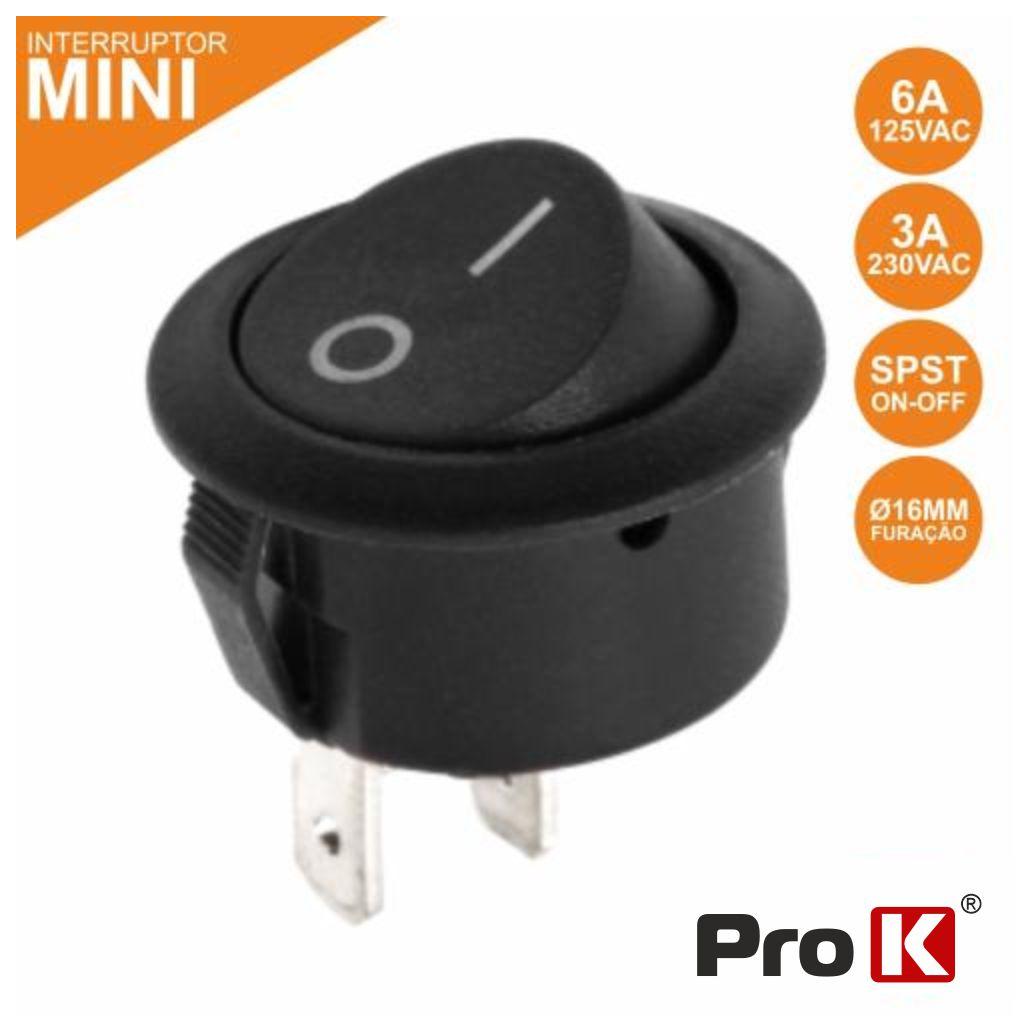 (imagem para) Interruptor Basculante 3a-250v Spst On-Off Mini PROK