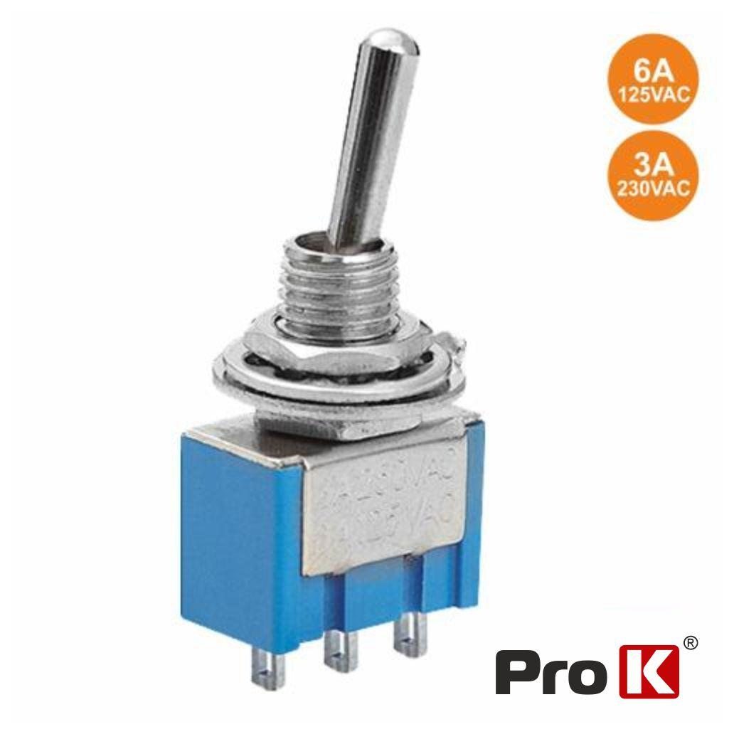 (imagem para) Interruptor Alavanca Miniatura On-Off-On PROK