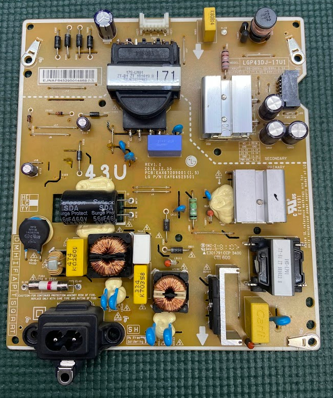 (imagem para) Fonte Alimentação TV LG - EAX67209001 - LGP43DJ-17U1