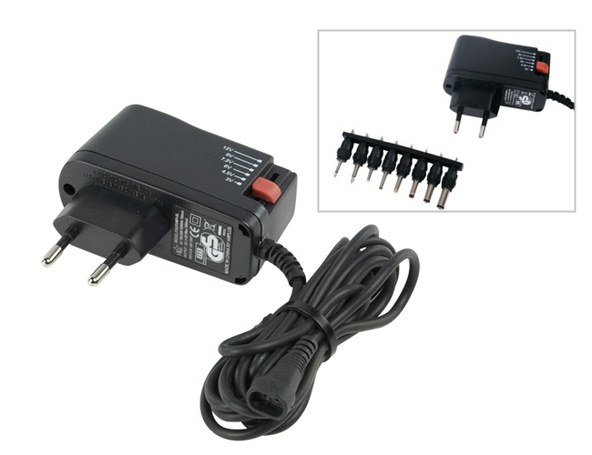 (imagem para) Alimentador Electrónico 3-12V DC 1,5A - Estabilizado