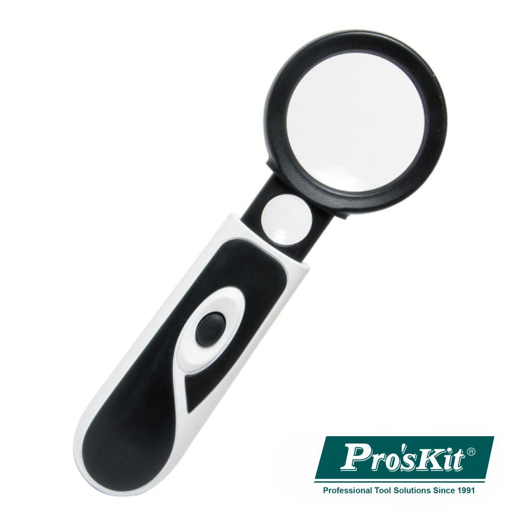 (imagem para) Lupa De Bolso 3x 20x C/ LED PROSKIT