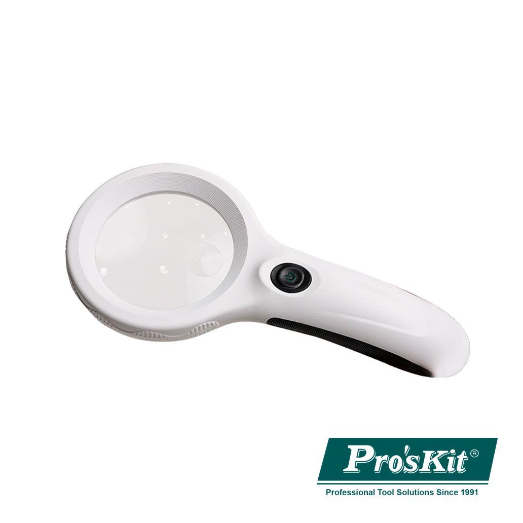 (imagem para) Lupa C/ Iluminação 8 LEDS 1 LED UV PROSKIT