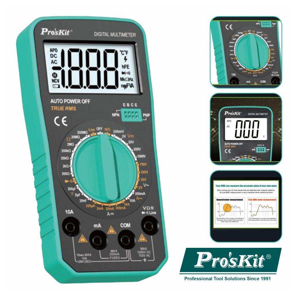 (imagem para) Multímetro Digital 3½ Retroiluminado True Rms