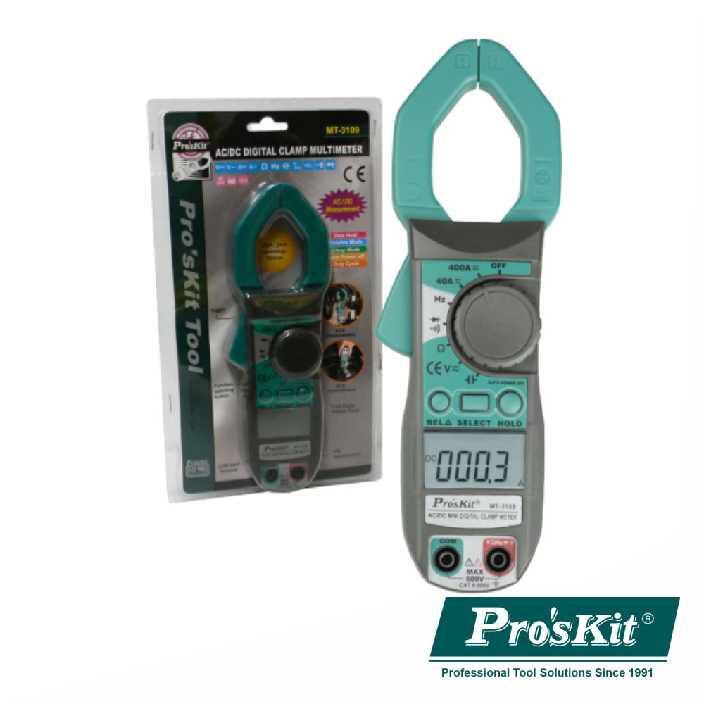 (imagem para) PINÇA AMPERIMÉTRICA DIGITAL AC/DC 400A PROSKIT