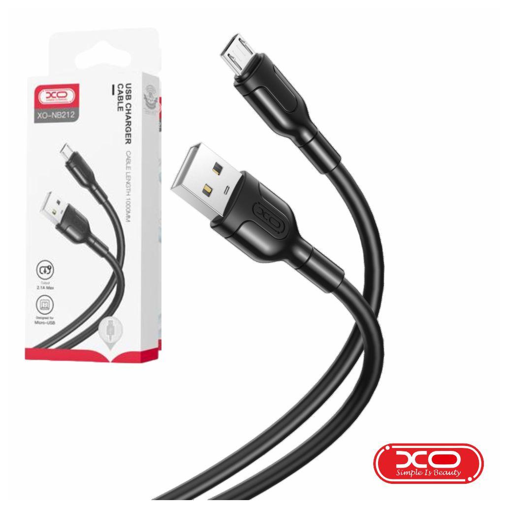 Cabo USB-A 2.0 Macho / Micro-USB 2.1A Preto 1m XO (imagem para) Cabo USB-A 2.0 Macho / Micro-USB 2.1A Preto 1m XO