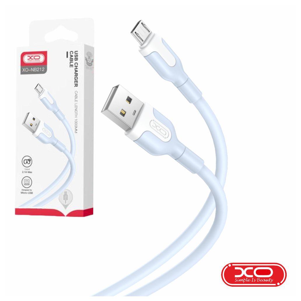 Cabo USB-A 2.0 Macho / Micro-USB 2.1A Azul 1m XO (imagem para) Cabo USB-A 2.0 Macho / Micro-USB 2.1A Azul 1m XO