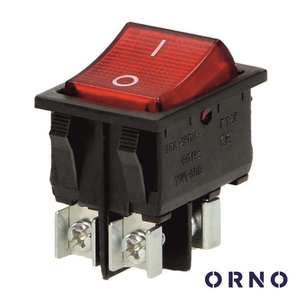 (imagem para) Interruptor Basculante C/ Luz 16A-230V Dpst On-Off ORNO