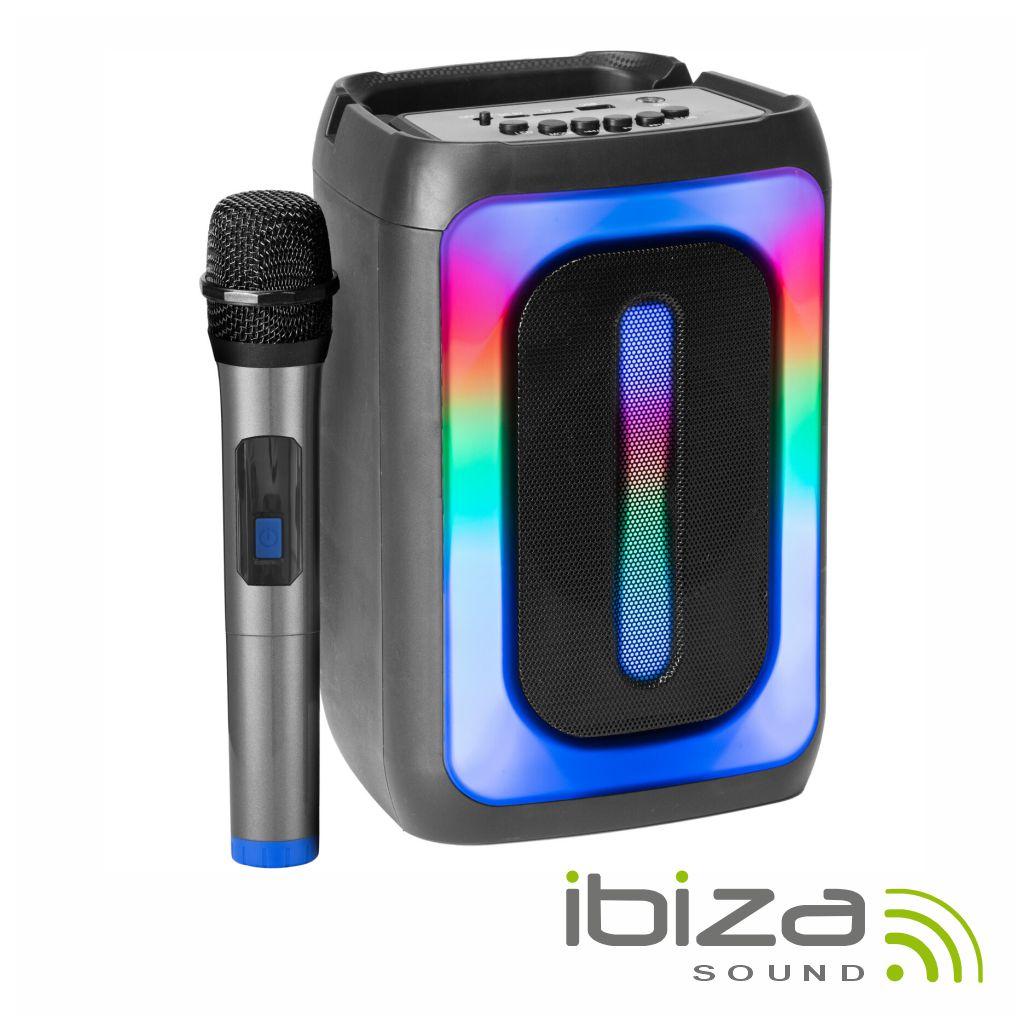 (imagem para) Coluna Amplificada 4" 100W USB/BT/SD RGB TWS IBIZA