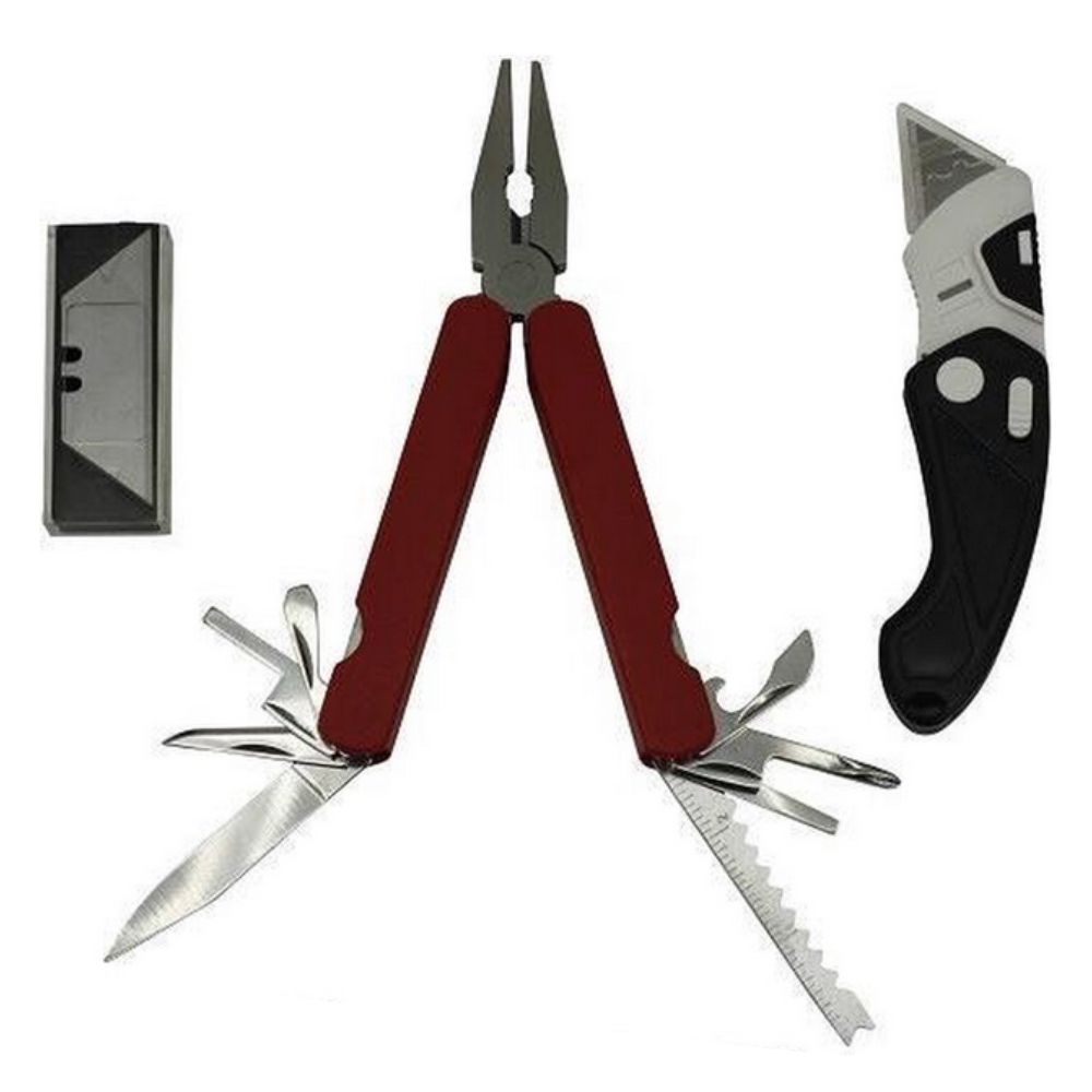 (imagem para) ALICATE MULTIFUNÇÕES 12 EM 1 + X-ATO C/ 5 LÂMINAS