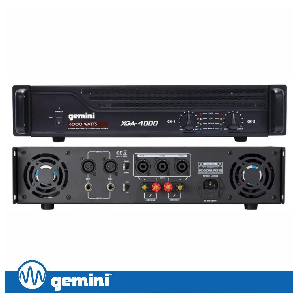 (imagem para) Amplificador Áudio 19" 4000W 2 Canais GEMINI