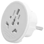 (imagem para) Adaptador de viagem Europeia schuko (Tipo F) macho ➝ universal fêmea