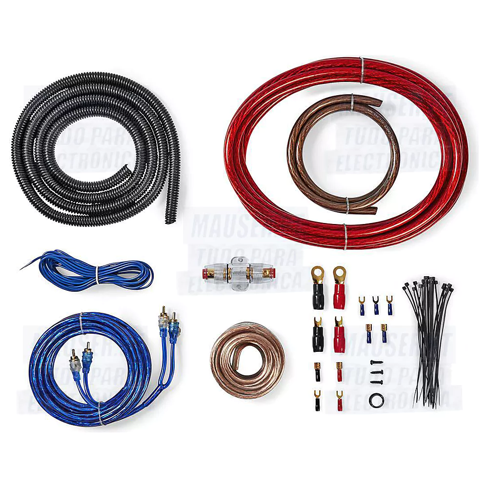 (imagem para) Kit de instalação de amplificador para auto-rádio 1200W - Nedis CKIT920VA