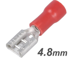 (imagem para) Terminal fêmea isolado vermelho (0.5-1.0mm²) 4.8mm
