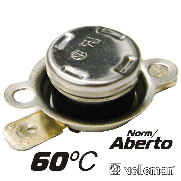 (imagem para) PROTECTOR DE CIRCUITO TÉRMICO NORM/ABERTO 60ºC VELLEMAN